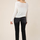 Black distressed straight jeans