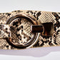 SNAKE PRINT WIDE FASHION BELT