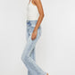 High Rise Acid Wash Flare Jeans