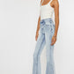 High Rise Acid Wash Flare Jeans
