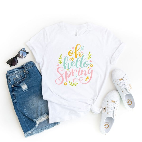 Oh Hello Spring Short Sleeve Graphic Tee