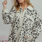 Vintage Washed Leopard Corduroy Buttoned Jacket