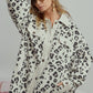 Vintage Washed Leopard Corduroy Buttoned Jacket