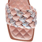 ALLIUM METALLIC WOVEN STRAP FLATS
