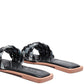 ALLIUM METALLIC WOVEN STRAP FLATS