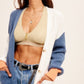Color Block Sweater Cardigan