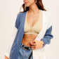 Color Block Sweater Cardigan