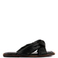 CHUBS Tan Puffy Strap Sliders Flat
