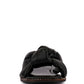CHUBS Tan Puffy Strap Sliders Flat