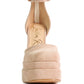 Golden Showstopper Microfiber High Heeled Sandals