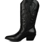 Ponsies Embroidered Block Heel Cowboy Boots