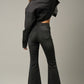 MID-RISE WIDE ELASTIC BANDED FLARE JEANS