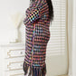 Angel Wings Full Size Multicolored Open Front Fringe Hem Cardigan