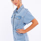 Short Sleeve Denim Romper