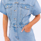 Short Sleeve Denim Romper