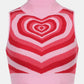 Heart Mock Neck Sweater Vest