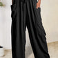 Full Size Pocketed Drawstring Wide Leg Pants