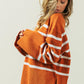 Ribbed Hem Stripe Sweater