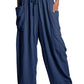 Full Size Pocketed Drawstring Wide Leg Pants