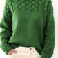 Mock neck knit sweater