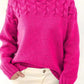 Mock neck knit sweater