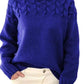Mock neck knit sweater