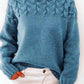 Mock neck knit sweater