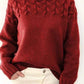 Mock neck knit sweater