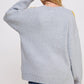 OVERSIZED LONG SLEEVE FLORAL GRAPHIC KNIT SWEATER