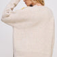 OVERSIZED LONG SLEEVE FLORAL GRAPHIC KNIT SWEATER