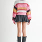 MOCK NECK STRIPED SWEATER