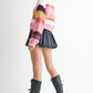 MOCK NECK STRIPED SWEATER