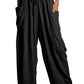 Full Size Pocketed Drawstring Wide Leg Pants