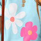 Flower Round Neck Short Sleeve Blouse