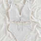 Ruffled V-Neck Sleeveless Two-Piece Swim Set