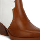Wales Faux Leaher Patchwork Detail Boots