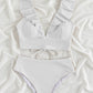 Ruffled V-Neck Sleeveless Two-Piece Swim Set