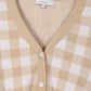 LS Gingham pattern cardigan