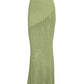 Tied Long Sleeve Top and Skirt Cover Up Set
