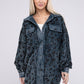 Vintage Washed Leopard Corduroy Buttoned Jacket