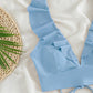 Ruffled V-Neck Sleeveless Two-Piece Swim Set