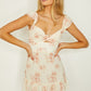 Twist Front Floral Mini Dress