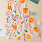 Printed Round Neck Sleeveless Top and Shorts Set