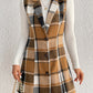 Honey Plaid Lapel Collar Vest