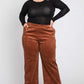 RIBBED VELVET CROP WIDE LEG PANTS PLUS