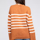 Ribbed Hem Stripe Sweater
