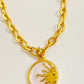 Round Pendant Stainless Steel Necklace