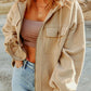 Zip-Up Drawstring Hooded Jacket