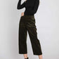 RIBBED VELVET CROP WIDE LEG PANTS PLUS