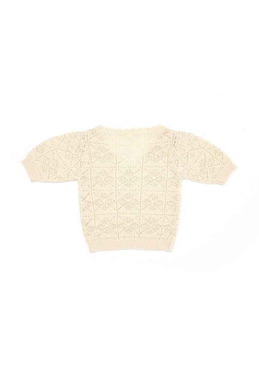 Crochet knit top